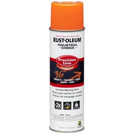 Industrial Choice Precision Line Marking Spray Paint, Fluorescent Orange, 17-oz. Inverted