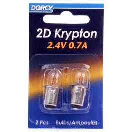 Flashlight Bulbs, 2D Krypton, 2-Pk.