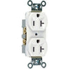 Duplex Outlet, Heavy-Duty, White, 125-Volt, 20-Amp