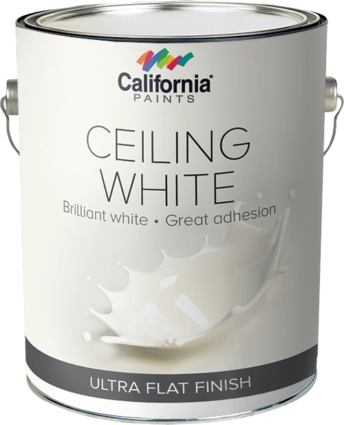 California Paint Latex Ceiling Flat, 5 Gallons  White