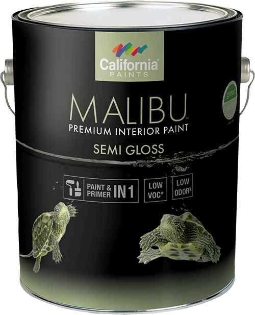California Products Malibu Premium Interior Paint Semi Gloss Deep Base  - 1 Gallon (1 Gallon)
