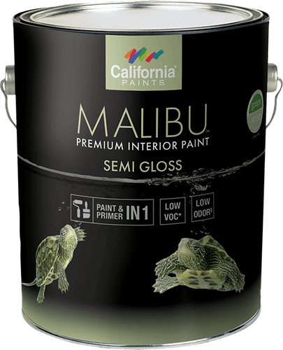 California Products Malibu Premium Interior Paint Semi Gloss - Super Hide White 1 qt. (1 Quart, White)