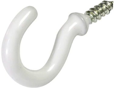 3/4  WHITE VINYL COATED CUP HOOK