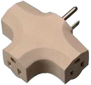 POWER ADAPTER 3 OUTLET BEIGE CARD