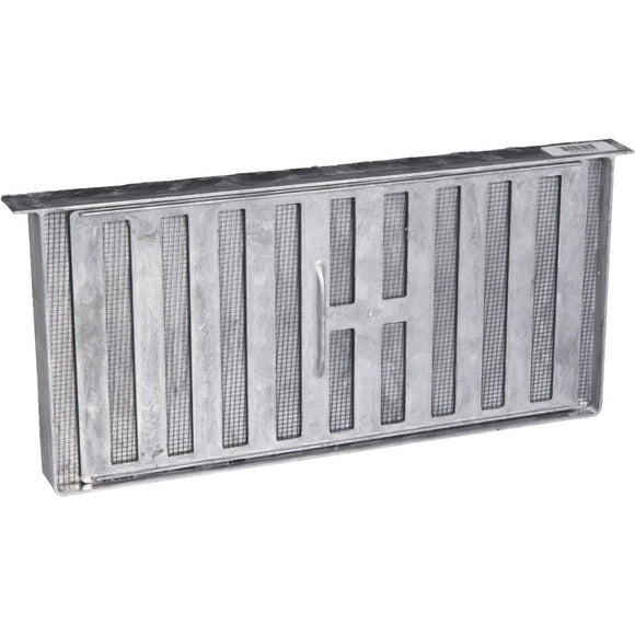 Air Vent 8 In. x 16 In. Aluminum Manual Foundation Vent with Sliding Damper and Lentil