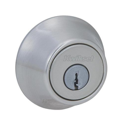 Kwikset Satin Nickel Single Cylinder Deadbolt