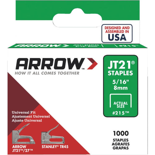 Arrow JT21 Light Duty Staple, 5/16 In. (1000-Pack)