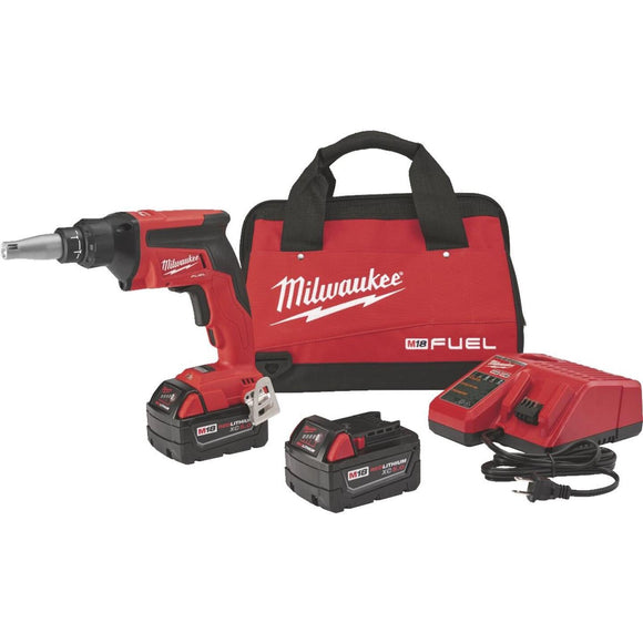 Milwaukee M18 FUEL 18-Volt Lithium-Ion Brushless Drywall Cordless Screwgun Kit