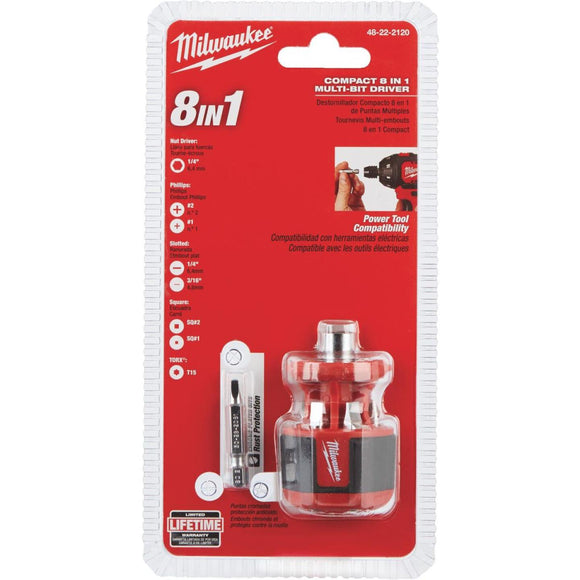 Milwaukee 8-in-1 Compact Multi-Bit Screwdriver