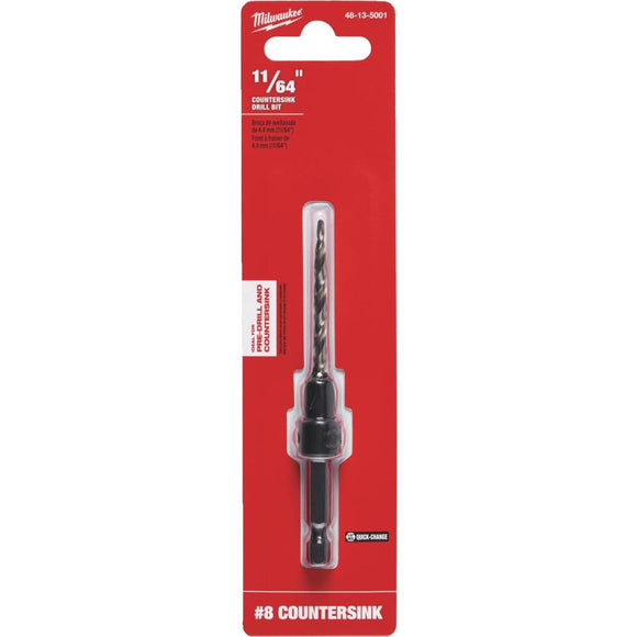 Milwaukee #8 - 11/64 In. High Speed Steel Countersink Bit