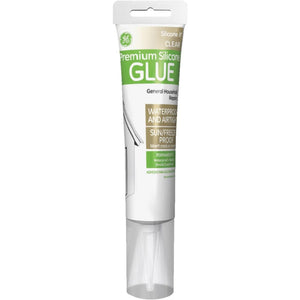 GE Premium Silicone 2 Glue - Squeeze, Clear, 2.8oz