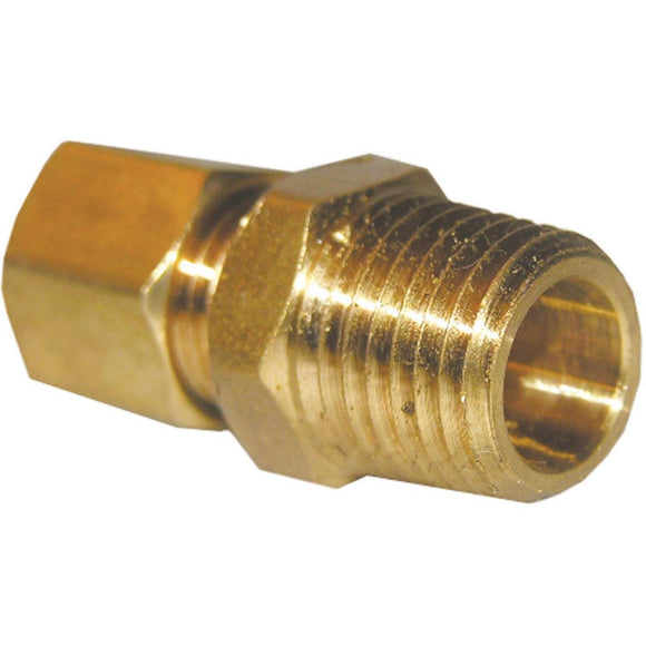 Lasco 3/8 In. C x 1/4 In. MPT 90 Deg. Compression Brass Elbow (1/4