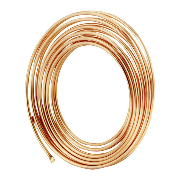 Mueller Industries | Streamline 1/2 inch Outside Diameter x 10 ft. Long, Copper Round Tube - 3/8 inch Inside Diameter, 0.035 inch Wall Thickness LH03010