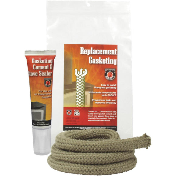 Meeco's Red Devil Gasketing Cement/Stove Sealer and 1/2 In. x 6 Ft. Replacement Rope Gasket Kit