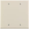 Leviton 2-Gang Standard Thermoset Blank Wall Plate, Light Almond