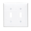 Leviton 2-Gang Thermoplastic Nylon Toggle Switch Wall Plate, White