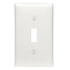 Leviton 1-Gang Thermoplastic Nylon Toggle Switch Wall Plate, White