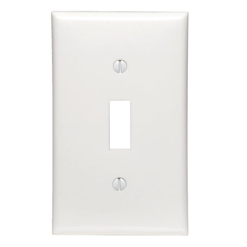 Leviton 1-Gang Thermoplastic Nylon Toggle Switch Wall Plate, White