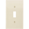 Leviton 1-Gang Thermoplastic Nylon Toggle Switch Wall Plate, Ivory