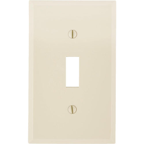 Leviton 1-Gang Thermoplastic Nylon Toggle Switch Wall Plate, Ivory