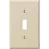 Amerelle PRO 1-Gang Stamped Steel Toggle Switch Wall Plate, Ivory Wrinkle