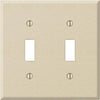 Amerelle PRO 2-Gang Stamped Steel Toggle Switch Wall Plate, Ivory Wrinkle