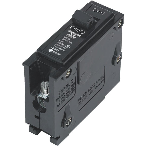 Connecticut Electric 15A Single-Pole Standard Trip Interchangeable Packaged Circuit Breaker