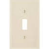 Leviton 1-Gang Plastic Toggle Switch Wall Plate, Ivory