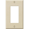 Amerelle PRO 1-Gang Stamped Steel Rocker Decorator Wall Plate, Ivory Wrinkle