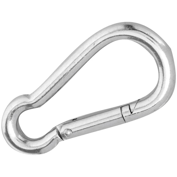 Campbell 1/4 In. 160 Lb. Load Capacity Polished Stainless Steel Spring Link All Purpose Snap