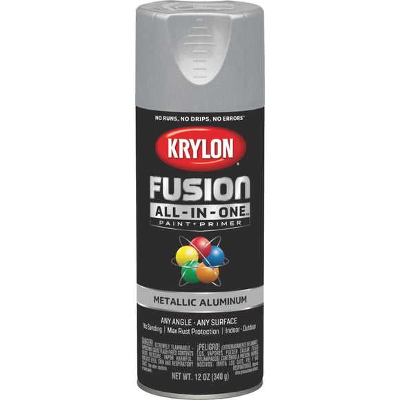 Krylon Fusion All-In-One Metallic Spray Paint & Primer, Aluminum