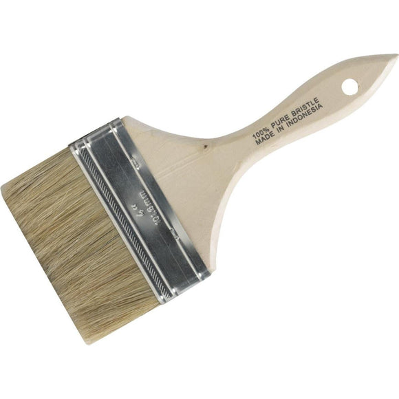 4 In. Flat Chip Wall Natural Bristle Paint Brush