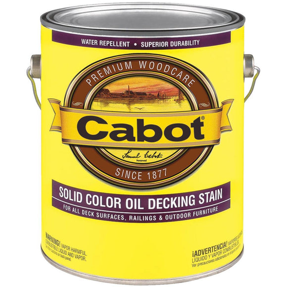 Cabot VOC Solid Color Oil Deck Stain, White Base, 1 Gal.