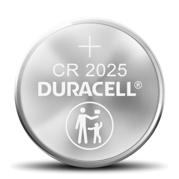 Duracell CR 2025 Lithium Coin Battery with Bitter Coating